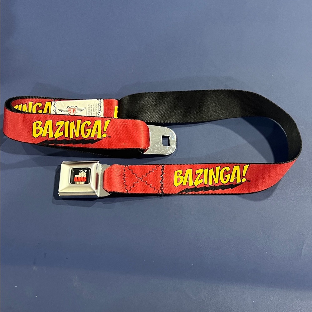Buckle-Down Red and Black Bazinga Belt